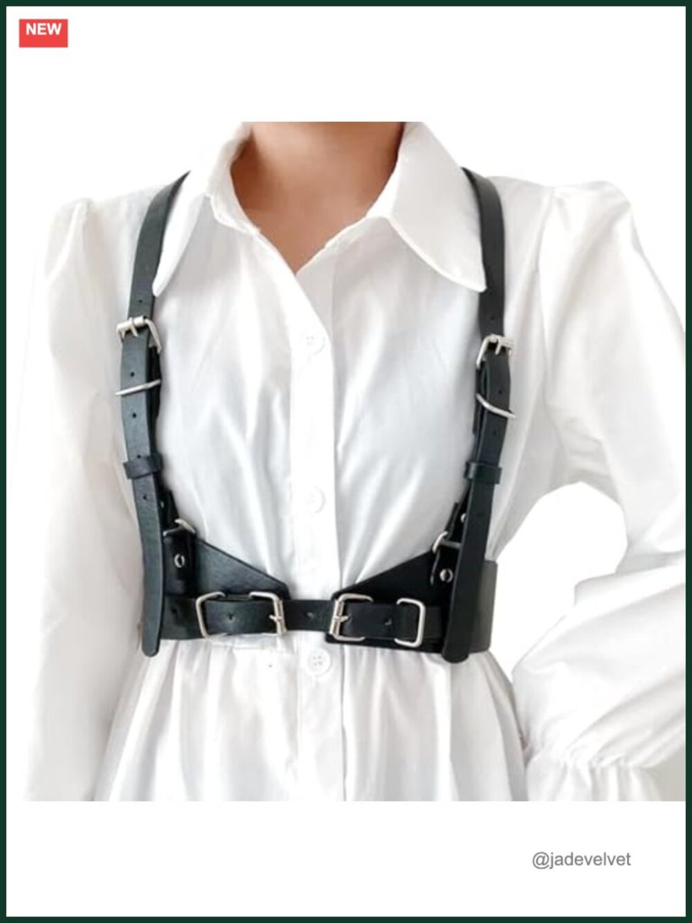 PVC Leather Body Chest Harness Punk Rock Vest Belt Top Adjustable Goth